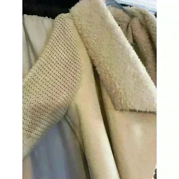 Gaby & Eden Women's Open Waterfall Front Cardigan Size Medium Cream in Color - Picture 3 of 12